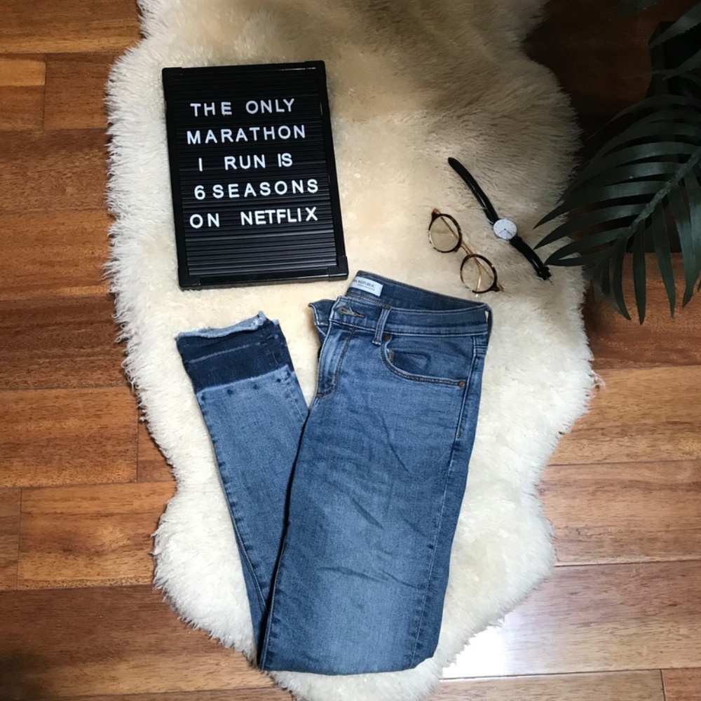 Banana Republic Two Tone Skinny Jeans